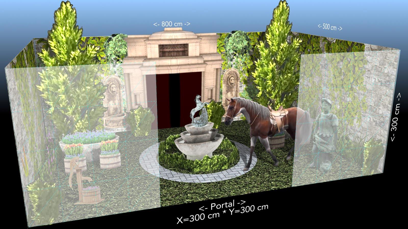 One of four immersive 'secret gardens'