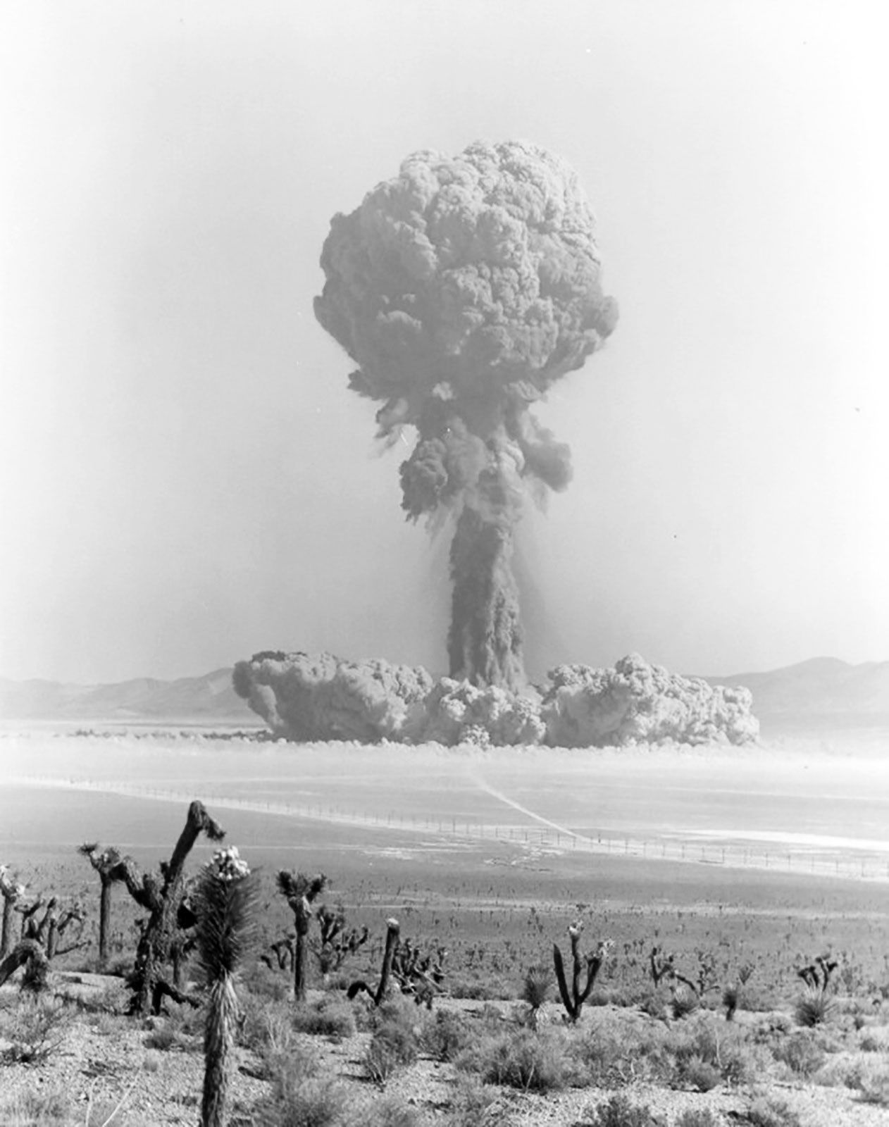 Operation Plumbbob (Fizeau 003) atomic bomb test, Nevada, 1957 (public domain image)