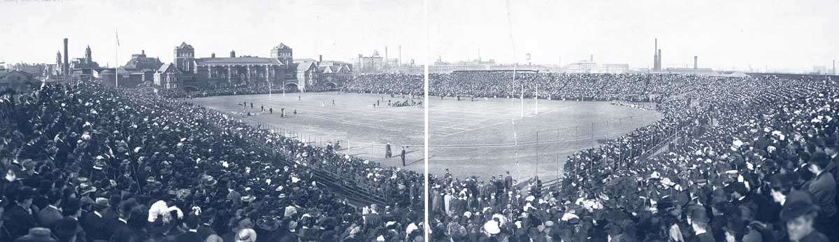 Franklin Field, University of Pennsylvania (1908), with buildings by Frank Miles Day